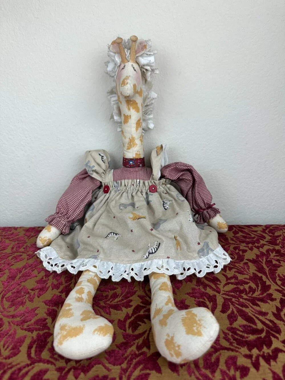 VTG Hand sewn Ginny Giraffe from Daisy Kingdom Stitch n Stuff Doll Kit ADORABLE